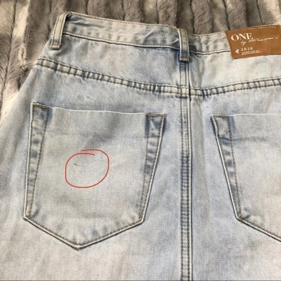 ONE Teaspoon 20/20 Jean Skirt Size 24 - Picture 11 of 12